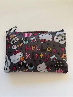 Hello Kitty Pink, White and Yellow Character Print Pouch